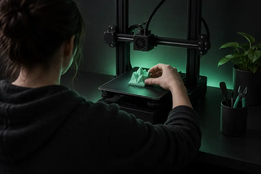STL model prepared for a 3D printing workflow